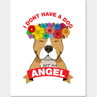 Pitbull Angel Posters and Art